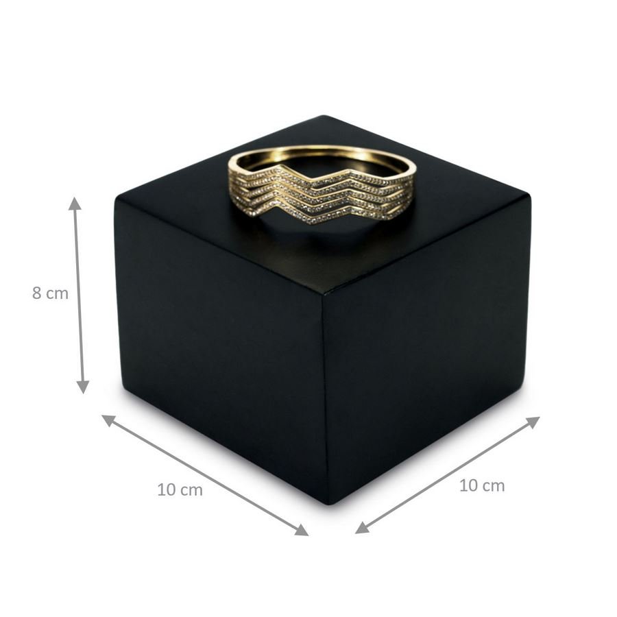 Base Cubo Amadeirada 8x10x10 Preto