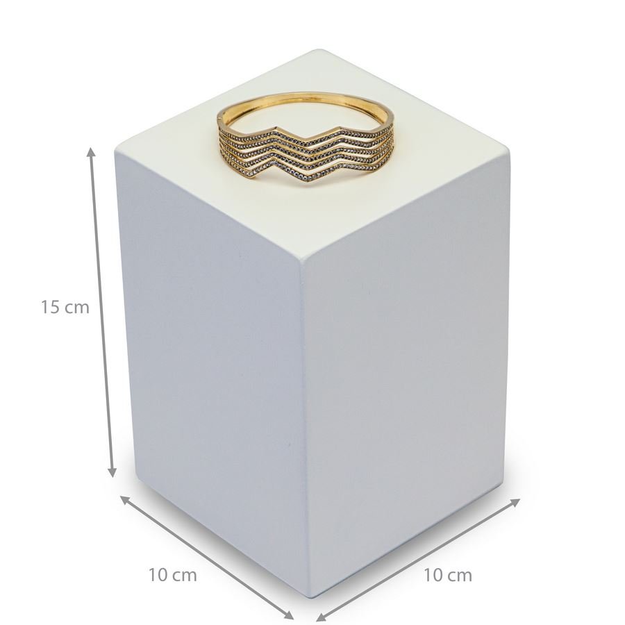 Base Cubo Amadeirada 15x10x10 Branco