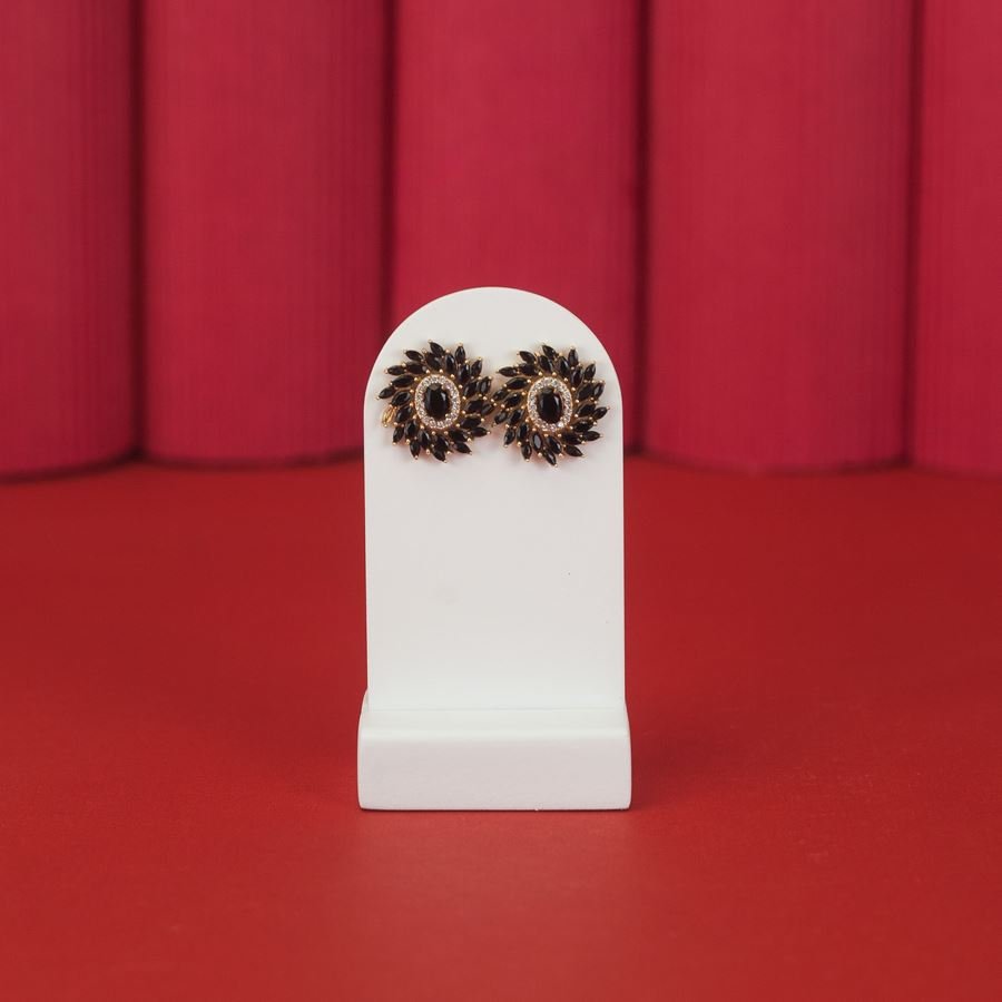 Expositor Amadeirado Brinco Redondo M 10x5x3,5 cm Branco