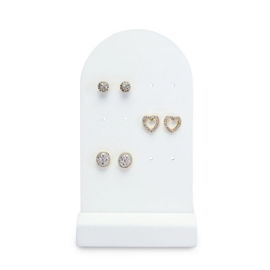 Expositor Amadeirado Brinco Multiplo P 12,5x7x3,5 cm Branco