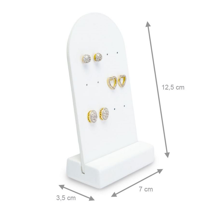 Expositor Amadeirado Brinco Multiplo P 12,5x7x3,5 cm Branco