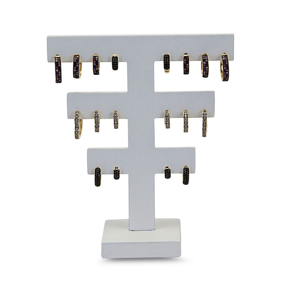 Expositor Grande para Brincos - 10,5x4x12 cm. Branco