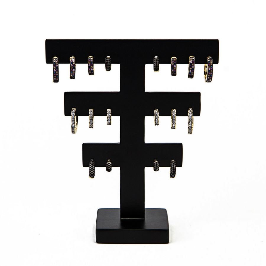 Expositor Grande para Brincos - 10,5x4x12 cm. Preto