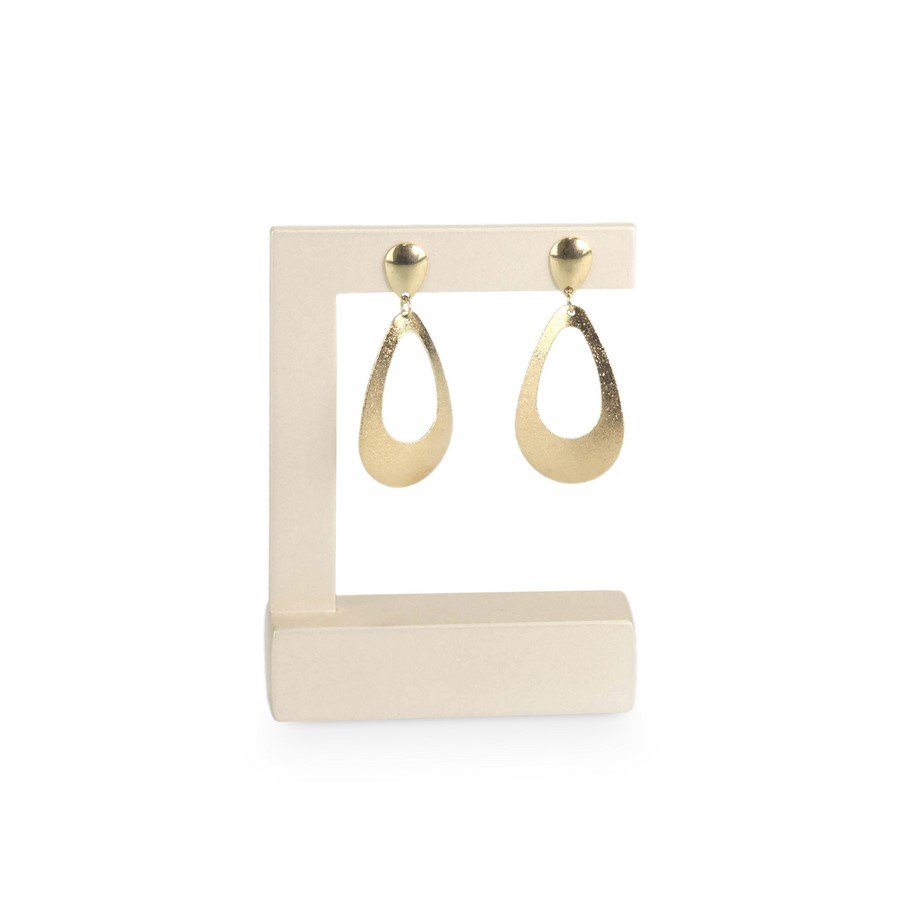 Expositor Médio Vazado para Brincos - 6x9 cm. Branco Pérola