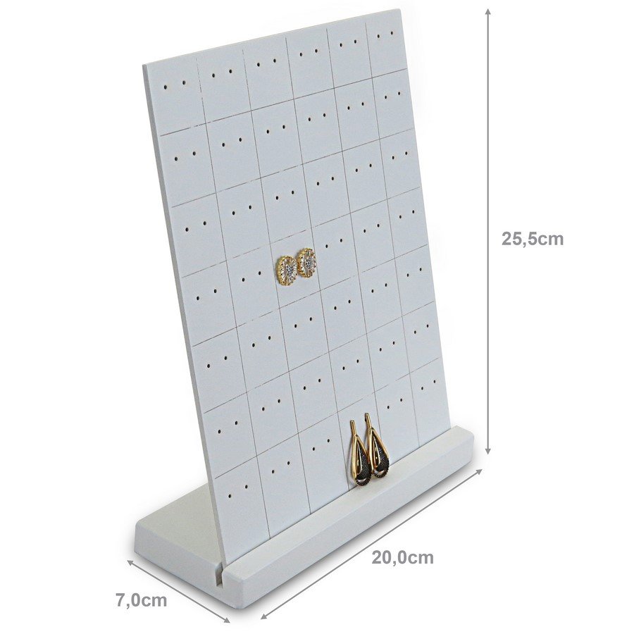 Expositor para Pares de Brincos - 7x19,5x23 cm. Branco