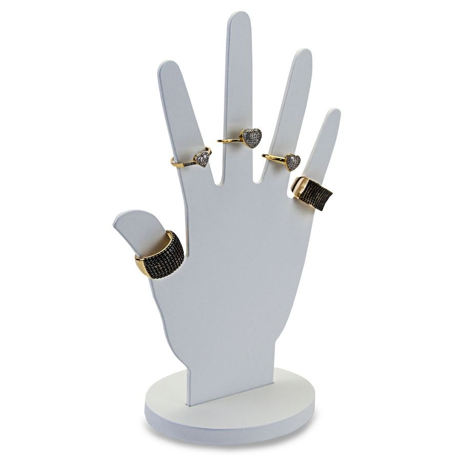 Mão Expositora para Joias - 14,5x4x21,5 cm. Branco