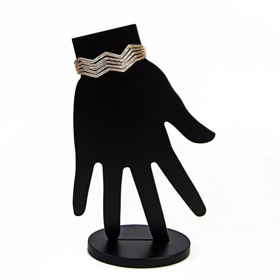 Mão Expositora para Joias - 14,5x4x21,5 cm. Preto
