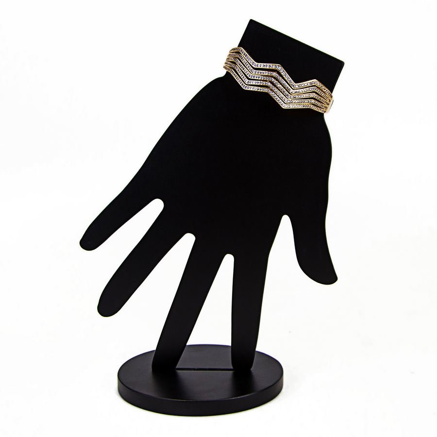 Mão Expositora para Joias - 14,5x4x21,5 cm. Preto