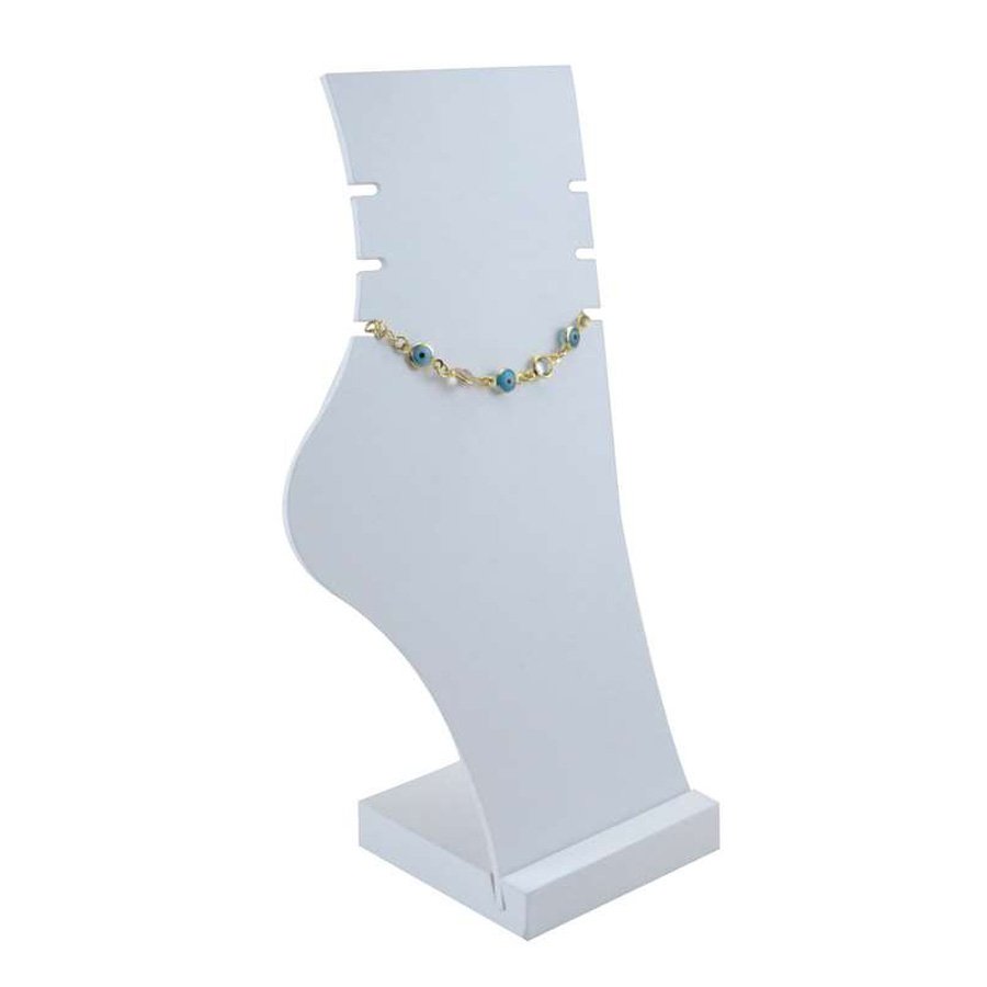 Tornozeleira Expositora para Joias - 11x22,5 cm. Branco D