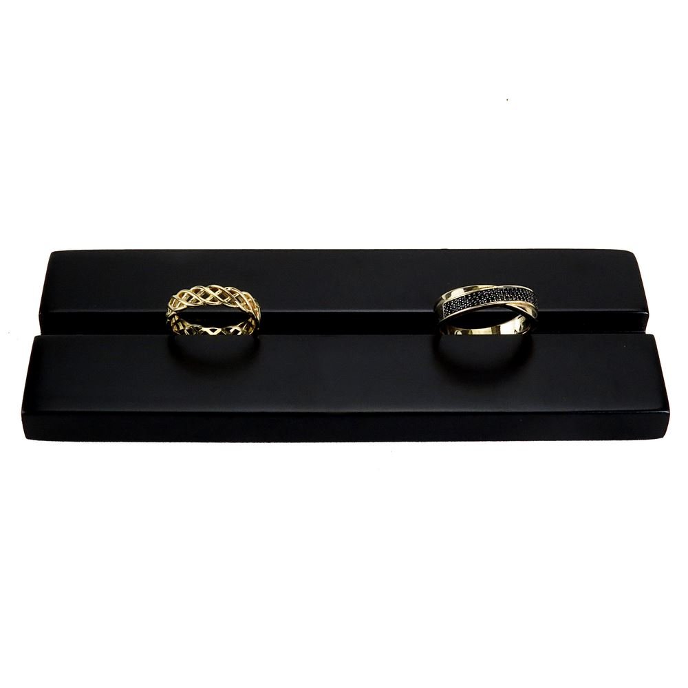 Expositor para Anel Inclinado - 14,5x5,5x2 cm. Preto