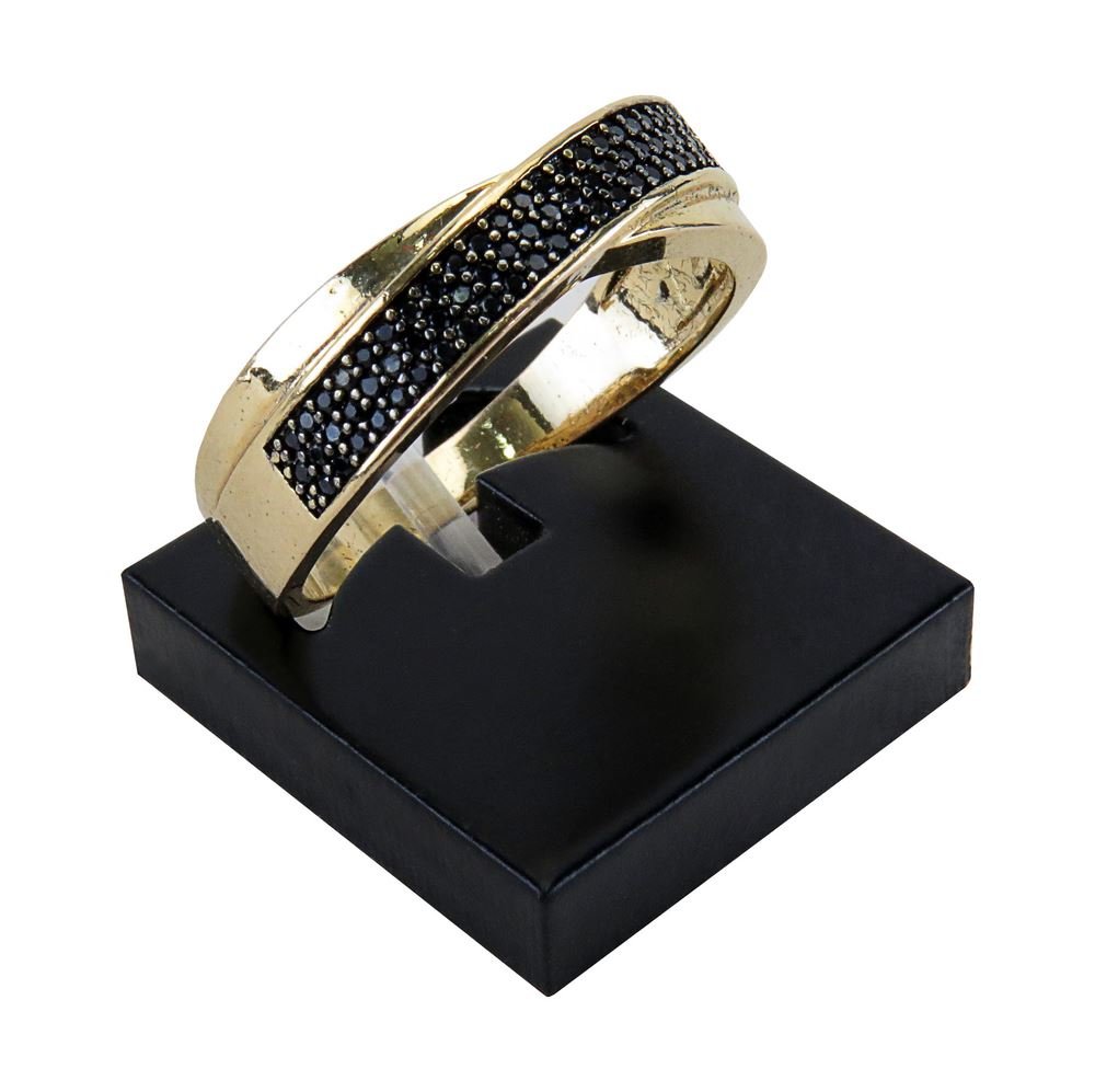 Expositor Amadeirado para Anel (3 Unidades) - 2,5x1x2,5 cm. Preto