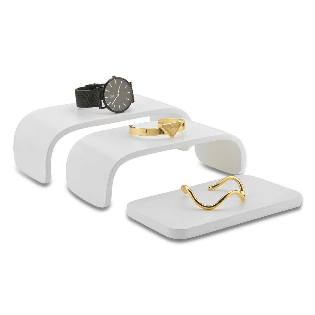 Expositor Amadeirado Trio Nexus Branco