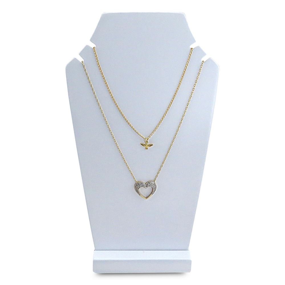 Busto Expositor Pequeno para Brincos e Gargantilhas - 25 cm. Branco