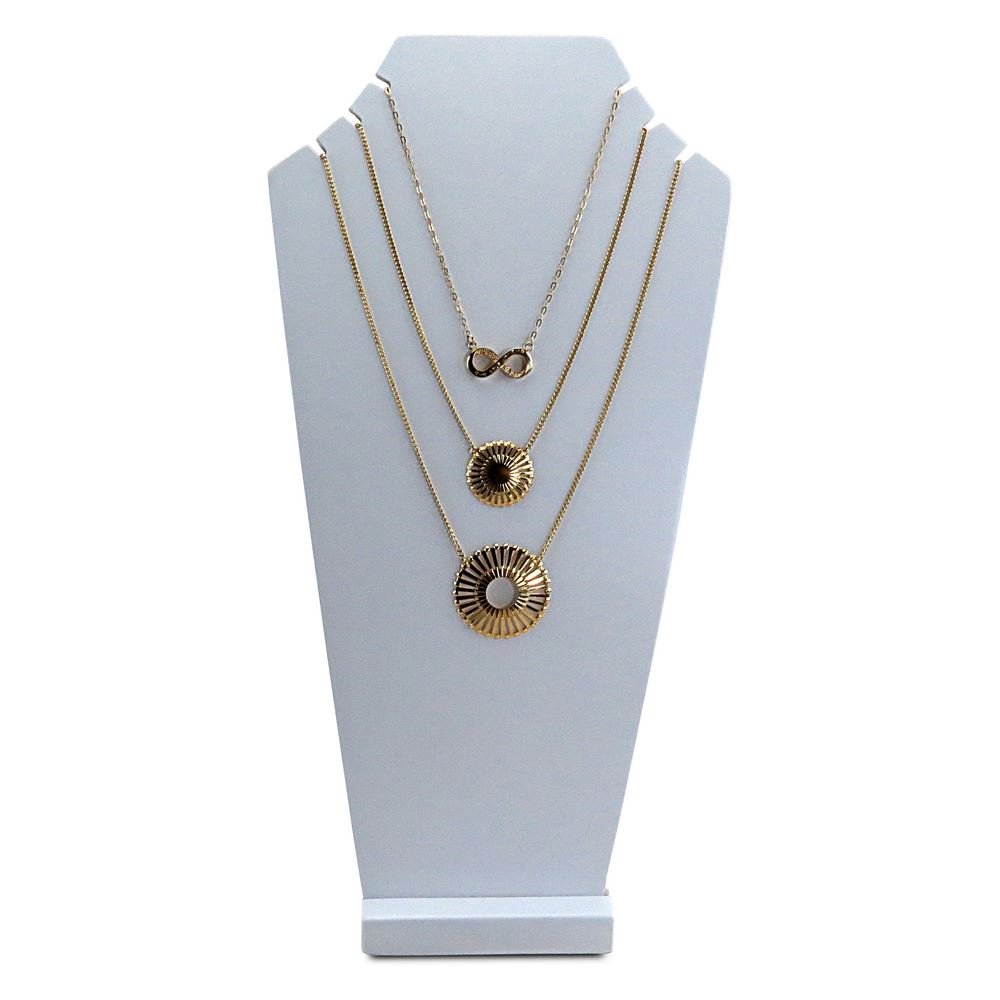 Busto Expositor Médio para Brincos e Gargantilhas - 35 cm. Branco