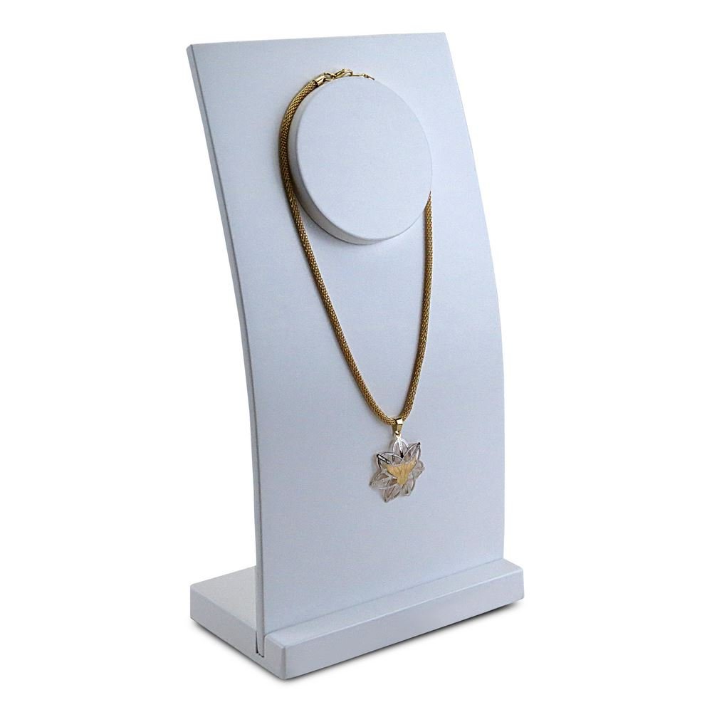 Busto Expositor Médio para Gargantilhas - 30 cm. Branco