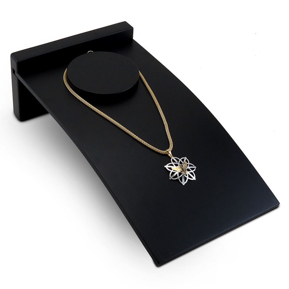 Busto Expositor Médio para Gargantilhas - 30 cm. Preto