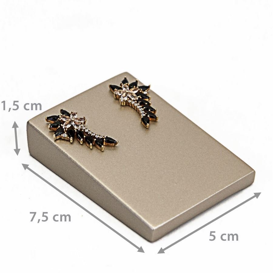 Expositor Médio Inclinado para Brincos - 5x7,5x2 cm. Champagne