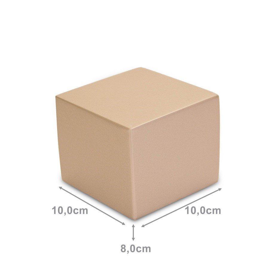 Base Expositora de Joias Amadeirada - 8x10x10 cm. Champagne