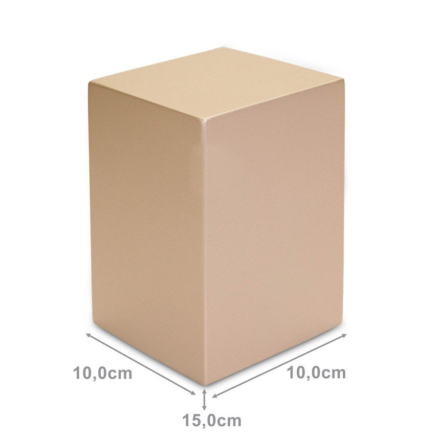 Base Cubo Amadeirada 15x10x10 Champagne