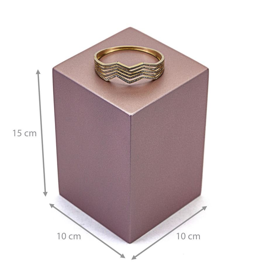 Base Cubo Amadeirada 15x10x10 Rosa Make