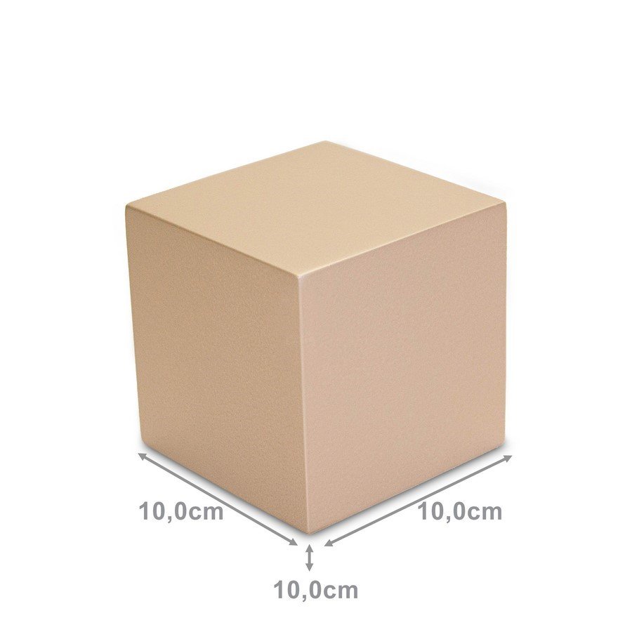 Base Cubo Amadeirada 10x10x10 Champagne