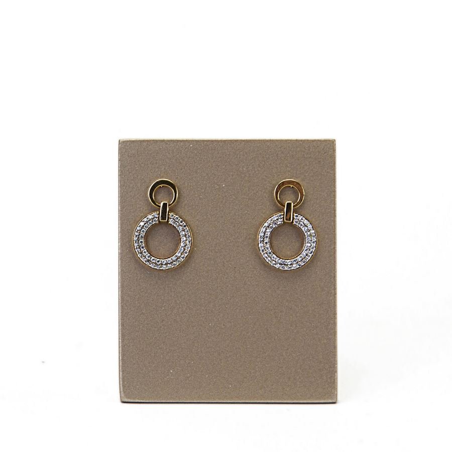 Expositor Pequeno Amadeirado para Brincos - 3,5x5x6 cm. Champagne