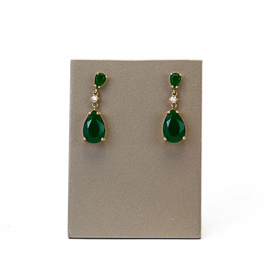 Expositor Médio Amadeirado para Brincos - 6x3,5x8 cm. Champagne