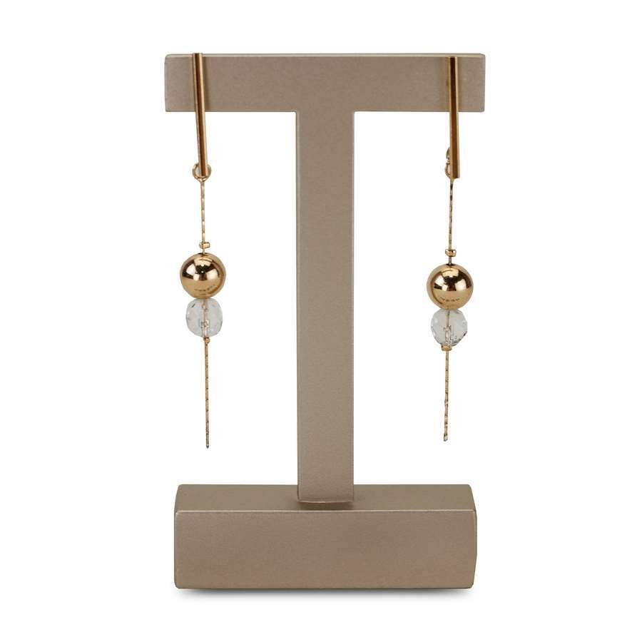  Expositor Grande Amadeirado para Brincos - 6x11x0,3 cm. Champagne