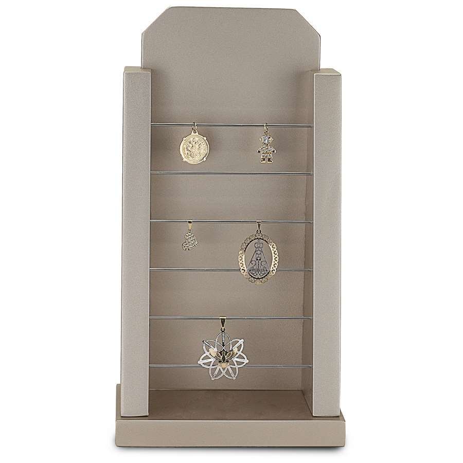 Expositor Pequeno para Pingentes - 9x15x28,5 cm. Champagne
