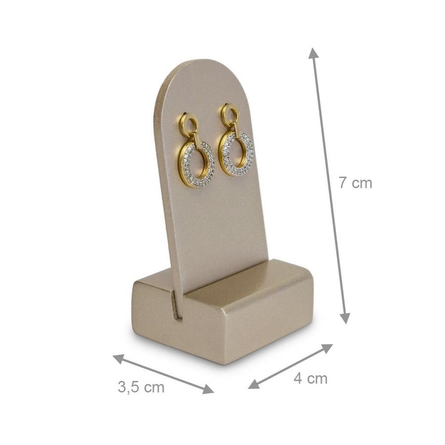 Expositor Amadeirado Brinco Redondo P 7x4x3,5 Champagne