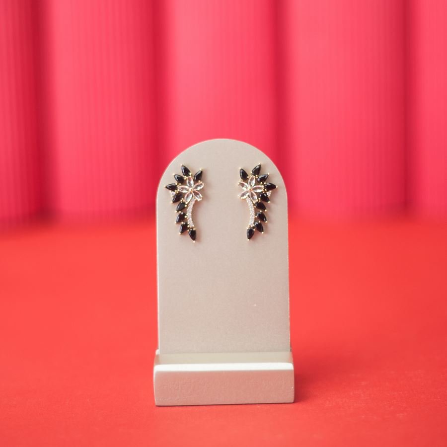 Expositor Amadeirado Brinco Redondo M 10x5x3,5 cm Champagne