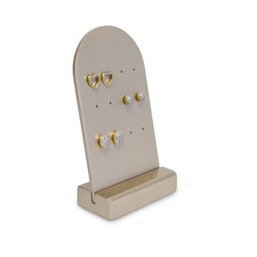 Expositor Amadeirado Brinco Multiplo P 12,5x7x3,5 cm Champagne