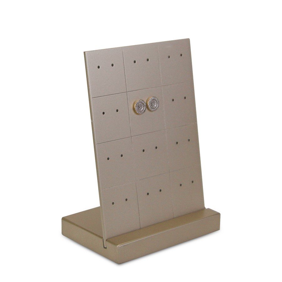 Expositor Amadeirado para Pares de Brincos - 7x9,7x15 cm. Champagne