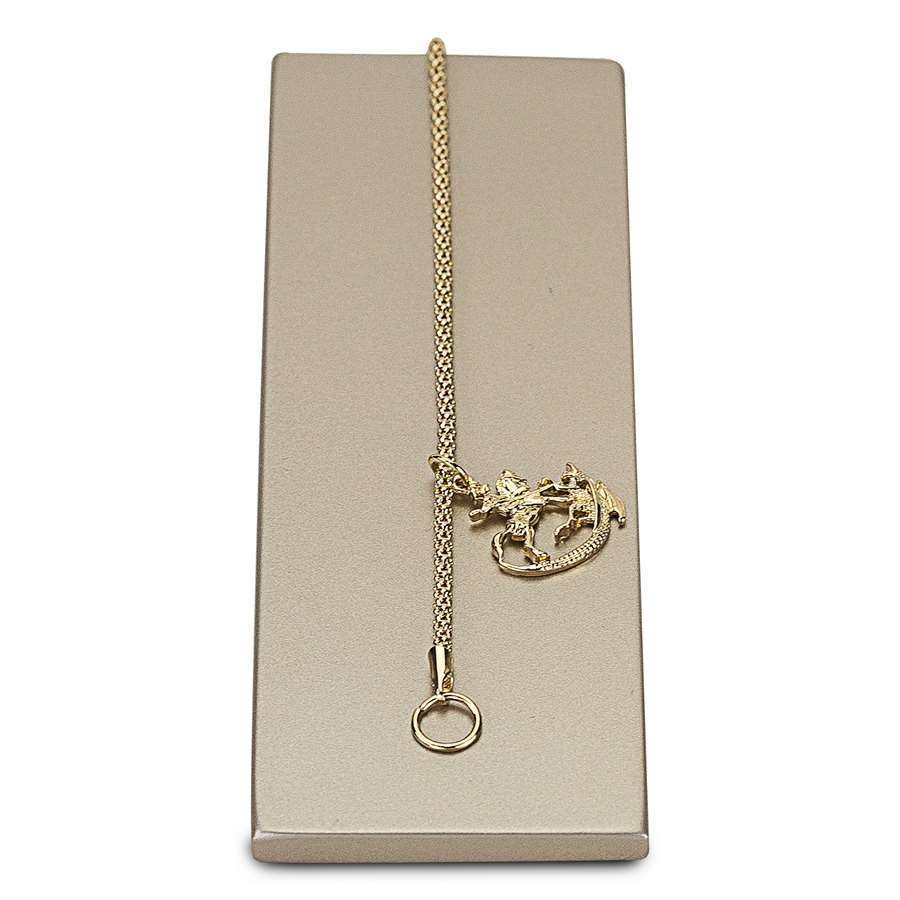 Expositor Amadeirado Inclinado para Pulseira - 5x15x3,5 cm. Champagne