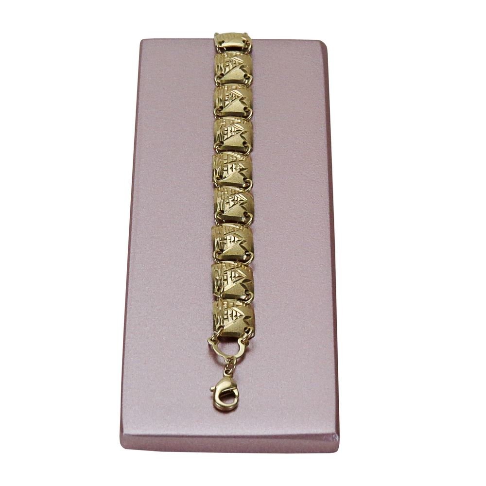 Expositor Amadeirado Inclinado para Pulseira - 5x15x3,5 cm. Rosa Make