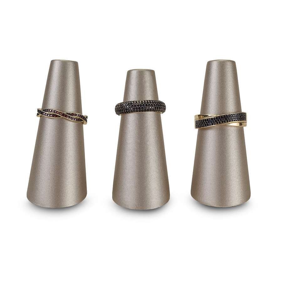 Trio de Expositores para Anéis - 3x6,5 cm Champagne