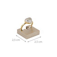 Trio de Expositores para Anéis - 2,5x2,5x1 cm. Champagne