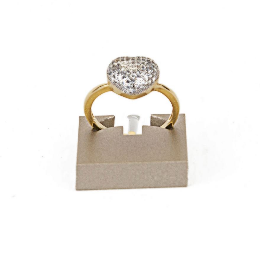 Trio de Expositores para Anéis - 2,5x2,5x1 cm. Champagne