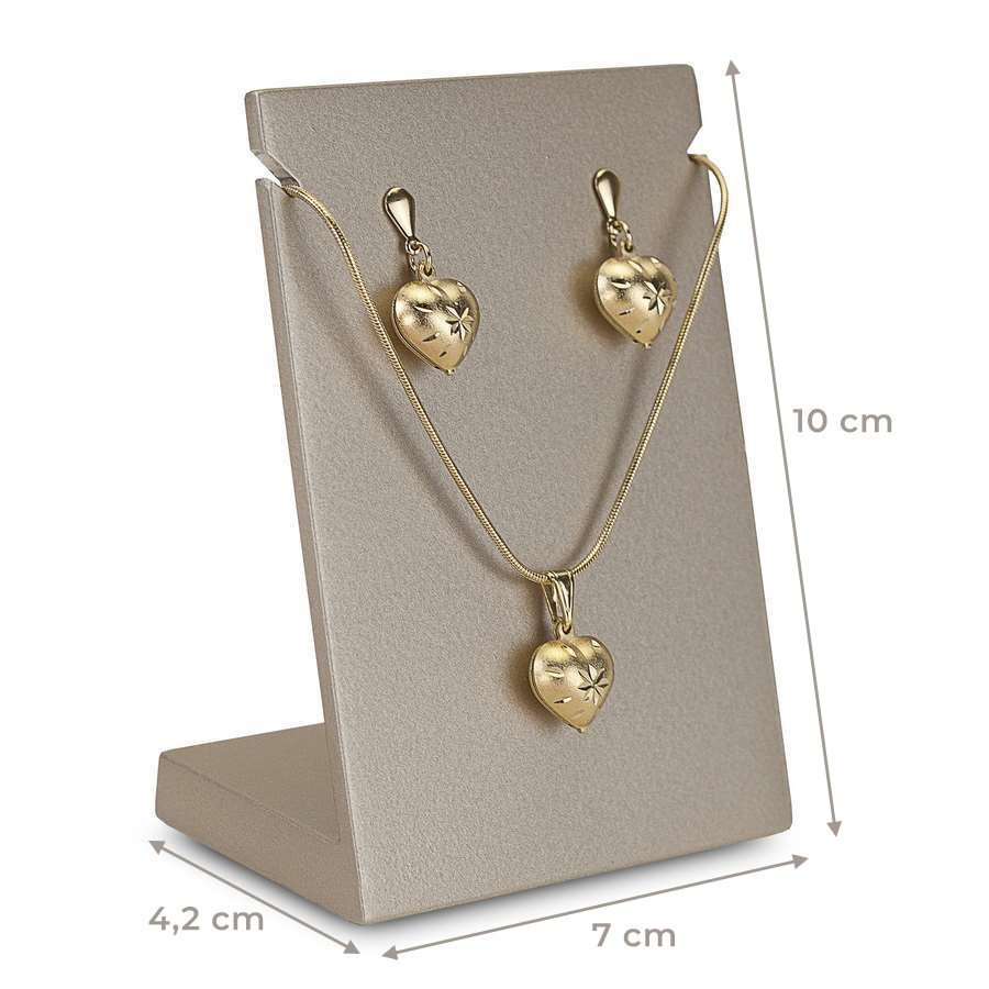 Expositor para Brincos e Gargantilhas - 7x10x4,2 cm. Champagne