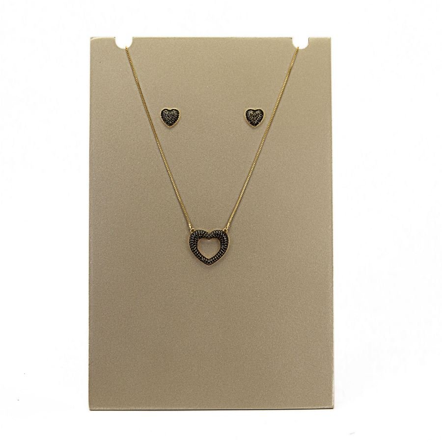 Expositor Médio para Brincos e Gargantilhas - 14,5x22 cm. Champagne