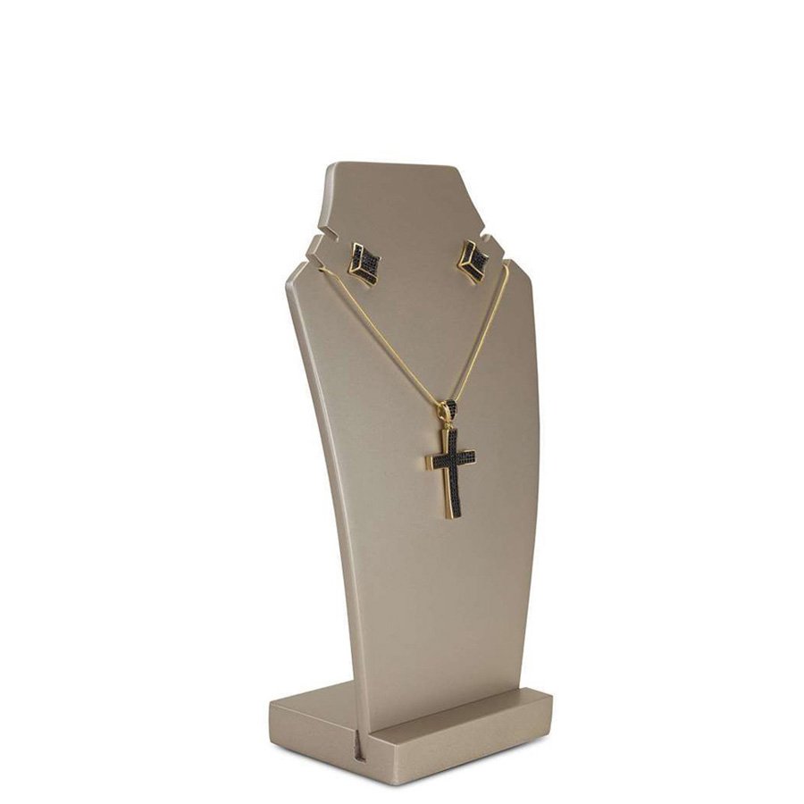 Busto Expositor Pequeno para Brinco e Gargantilha-8,5x10x25. Champagne