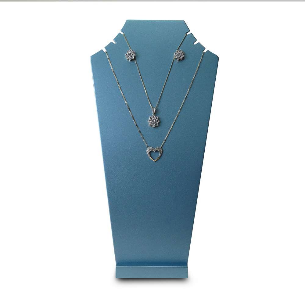 Busto Expositor Médio para Brinco e Gargantilha - 8,5x10x35. Azul Perolado