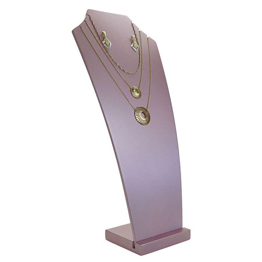 Busto Expositor Grande para Brinco e Gargantilha-11,5x10x45. Rosa Make