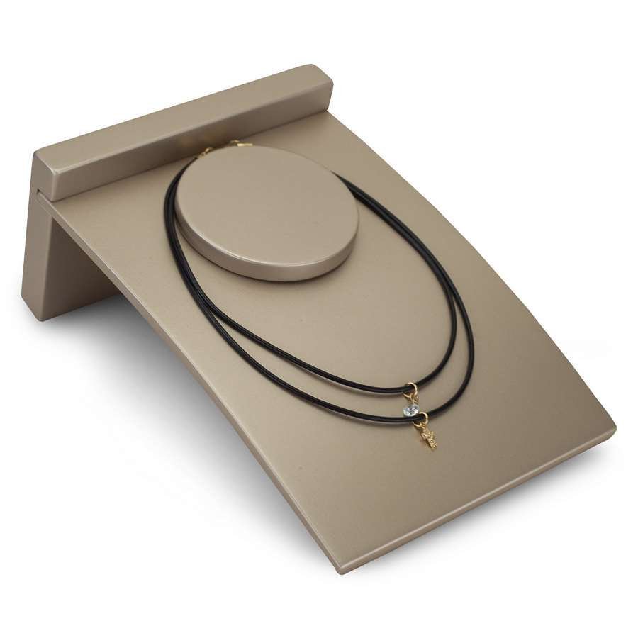 Busto Expositor Pequeno Curvado - 8,5x15,5x23 cm. Champagne