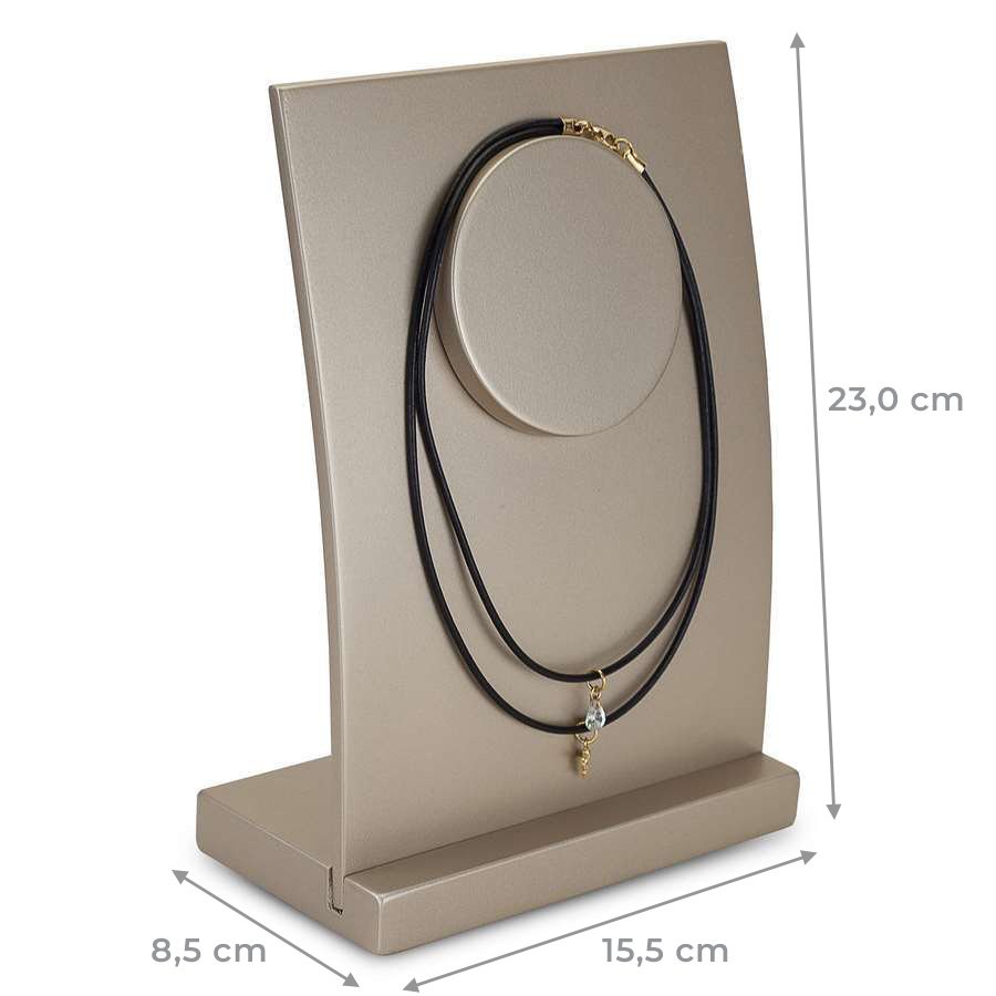 Busto Expositor Pequeno Curvado - 8,5x15,5x23 cm. Champagne