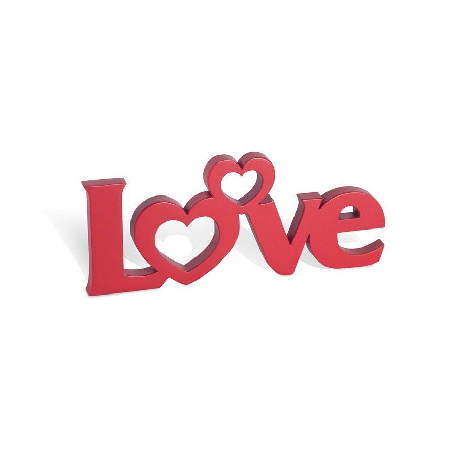 Expositor Decorativo para Vitrine - 15,5x6,5x1 cm. Vermelho