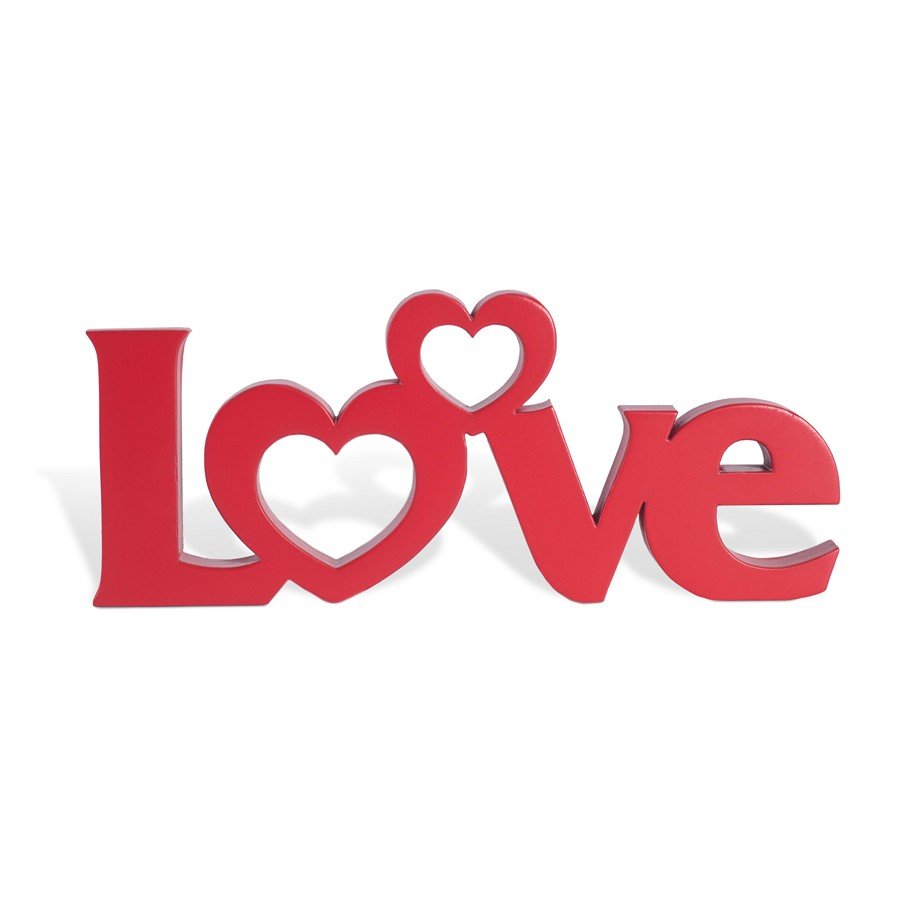 Expositor Decorativo para Vitrine - 15,5x6,5x1 cm. Vermelho