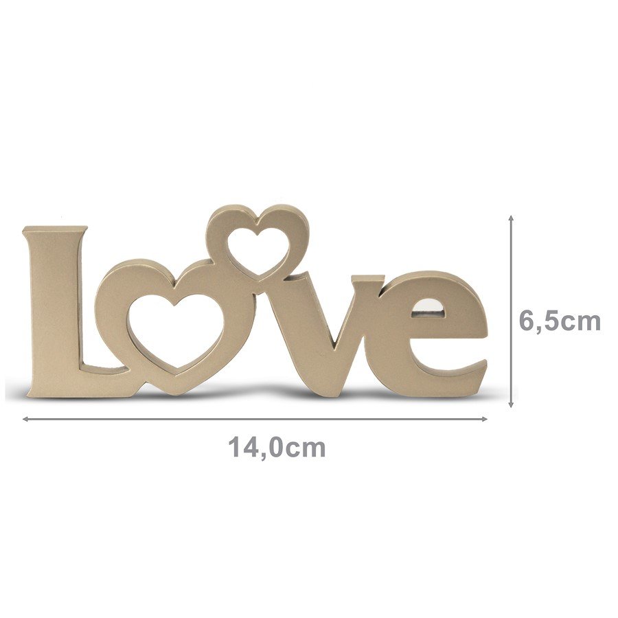 Expositor Decorativo para Vitrine - 15,5x6,5x1 cm. Champagne