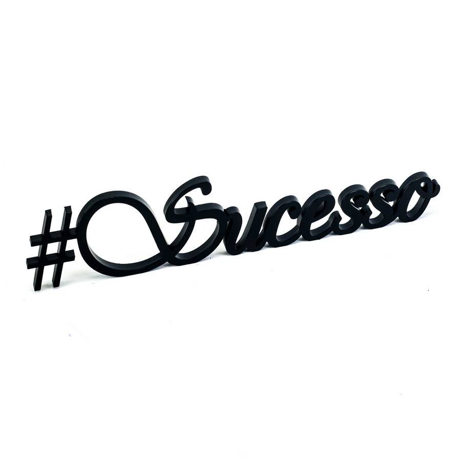 Expositor Decorativo para Vitrine - 32x7 cm. Preto