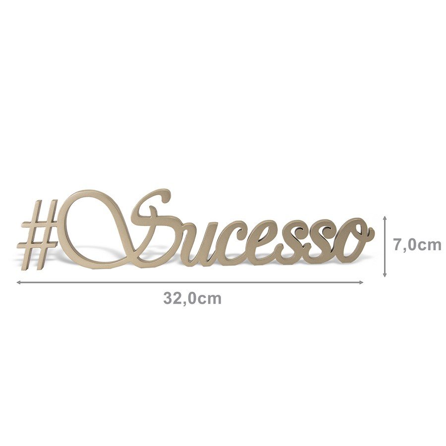 Expositor Decorativo para Vitrine - 32x7 cm. Champagne